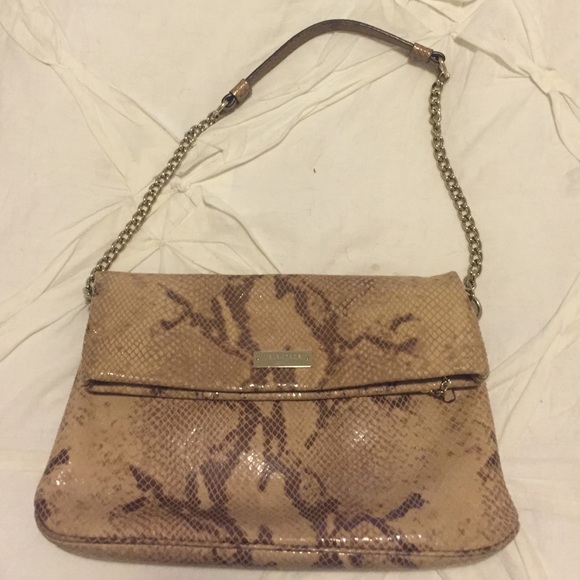 Kate Spade snakeskin print chain strap purse