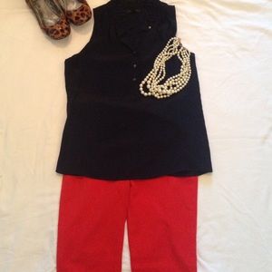 J. Crew | Red Minnie Pants Size 4 Tall