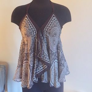 BCBG silk halter top