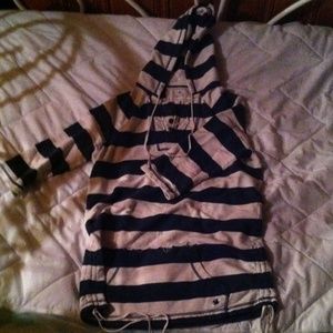 Aerie navy and white striped sweater