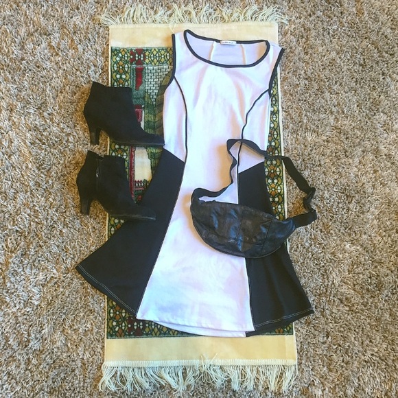 Amber Blue Other - • 90s Club Kid • Black & White Dress •