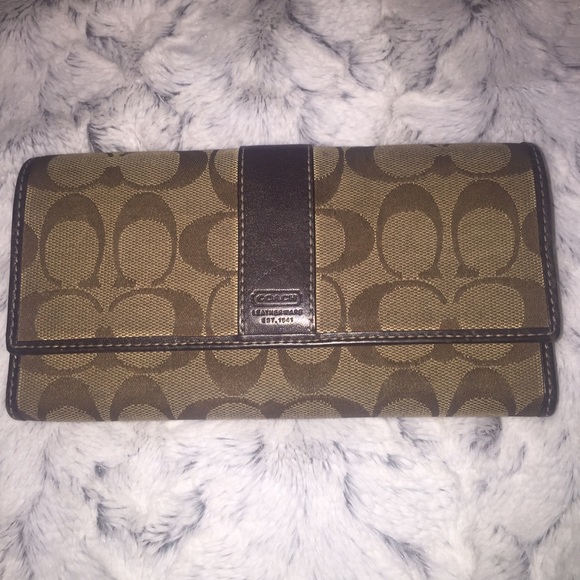 Coach brown signature wallet.
