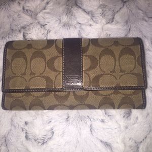 Coach brown signature wallet.