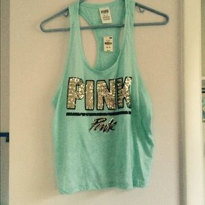 Vs Pink blue tank top