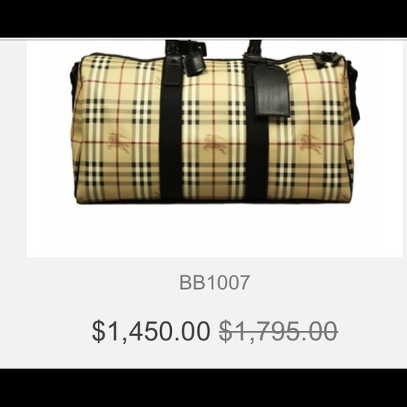 SOLD!! 💯Authentic  Burberry Boston Duffle Bag - Picture 2 of 4