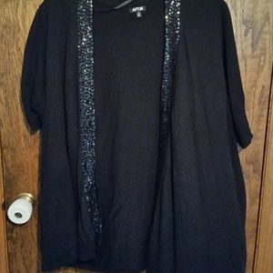 Apt. 9 Black Cardigan with Sequence