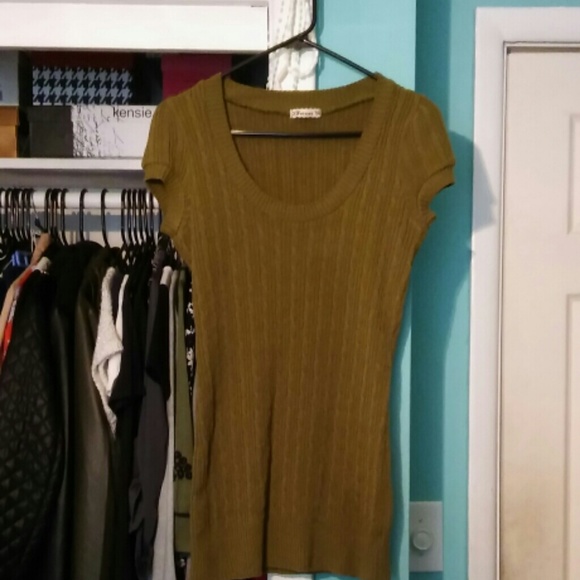 Olive green tunic sweater