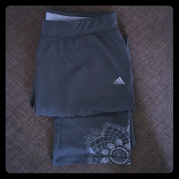 Black Adidas capris