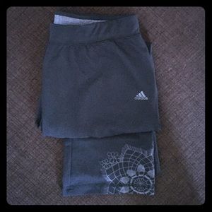 Black Adidas capris
