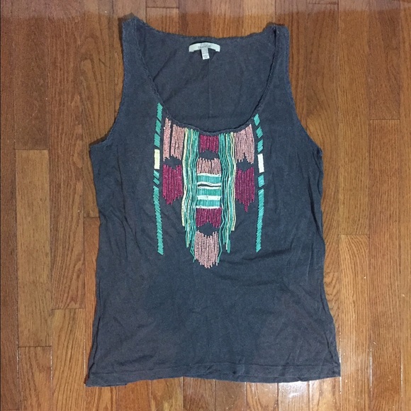 Zara Trafaluc beaded tank sz Med
