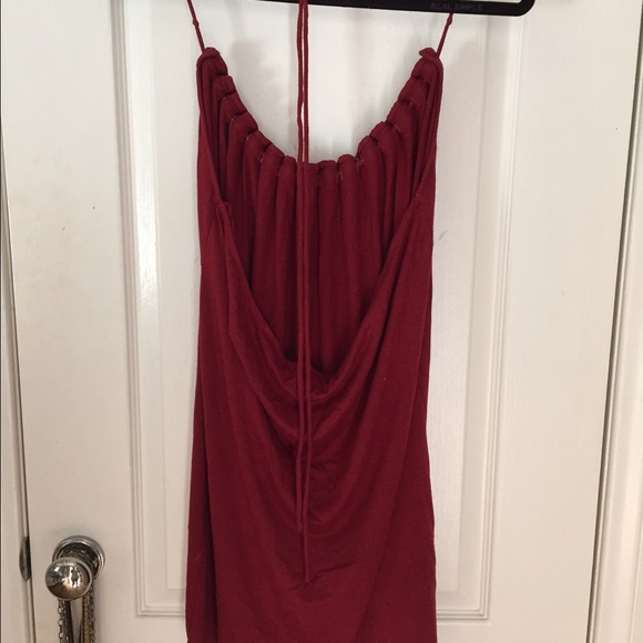 Caribbean Queen Burgundy Cocktail Dress - Picture 2 of 2
