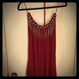 Caribbean Queen Burgundy Cocktail Dress