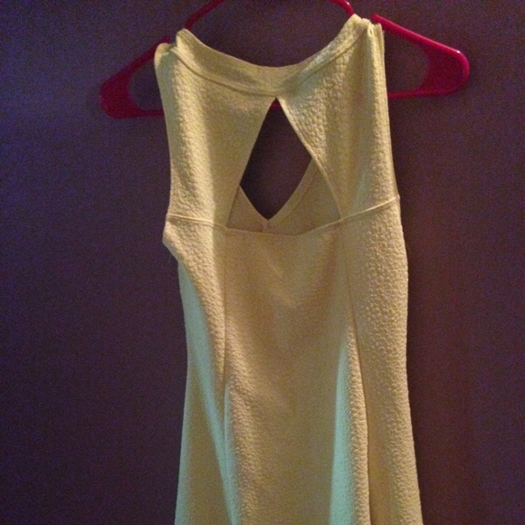 Neon yellow skater dress