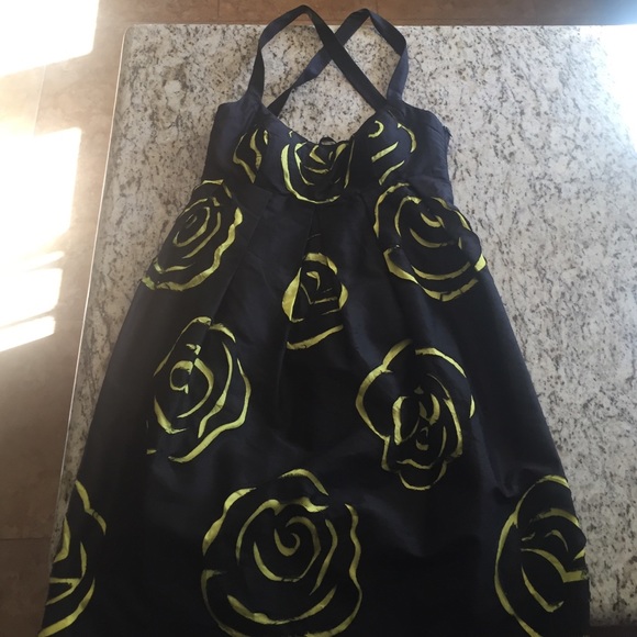INC International Concepts Dresses & Skirts - INC Dress Black with Yellow Rosettes
