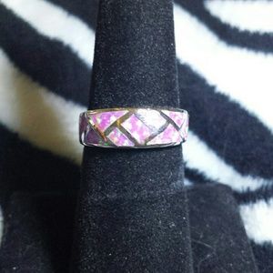 Pink Fire Opal Ring