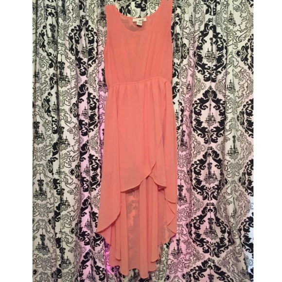 Coral Hi-Low Dress