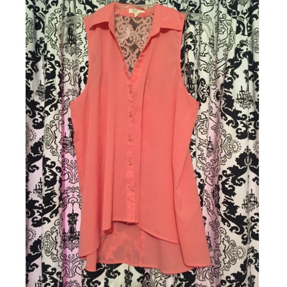 Coral Hi-Low Shirt