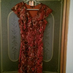 Donating on 10/1-Red Snakeskin ruffled dress