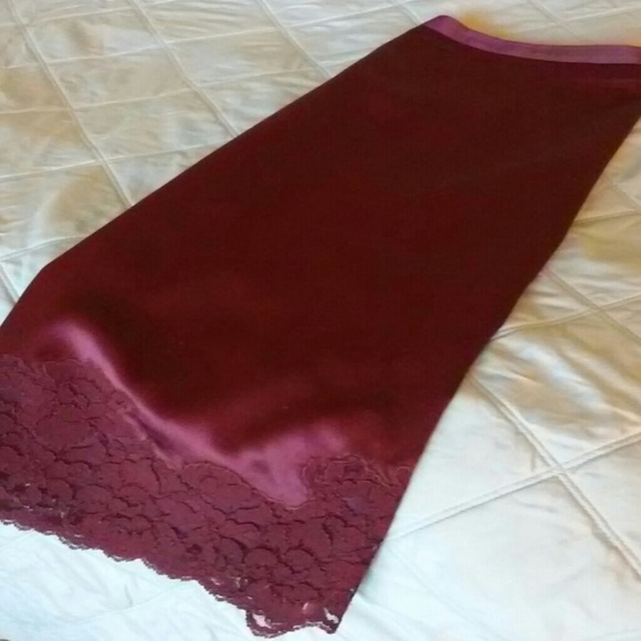Satin Pencil Skirt