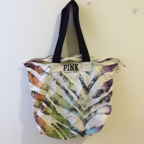 Victoria's Secret • Rainbow Zebra Large Tote