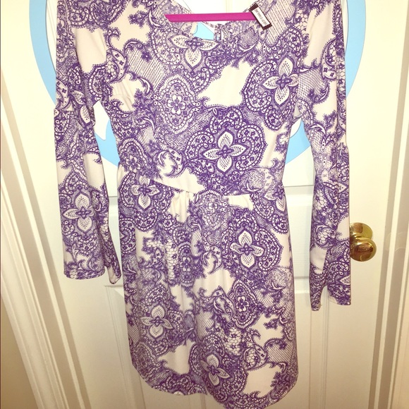 Blue and white dress