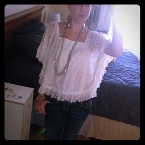 Daytrip white flowy lace like top
