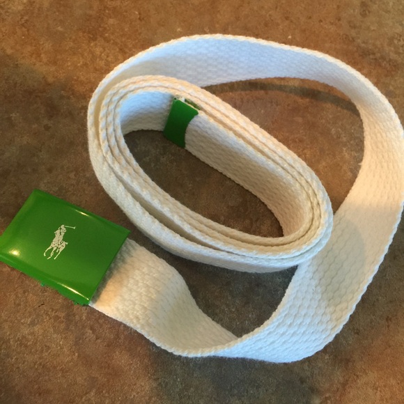 white polo belt
