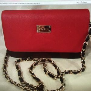 St. John knit black Red Cross body handbag