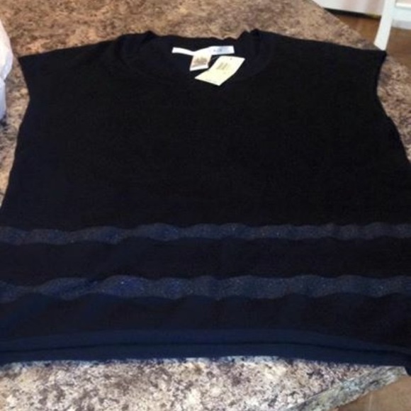 Max studio short sleeve black sweater size small - Picture 1 of 1
