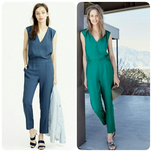 j crew drapey wrap back jumpsuit