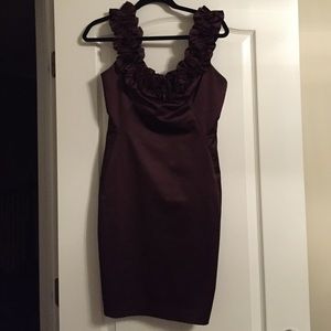 Maggy London raisin colored cocktail dress