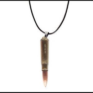 (2) Edgy bullet necklaces (unisex)
