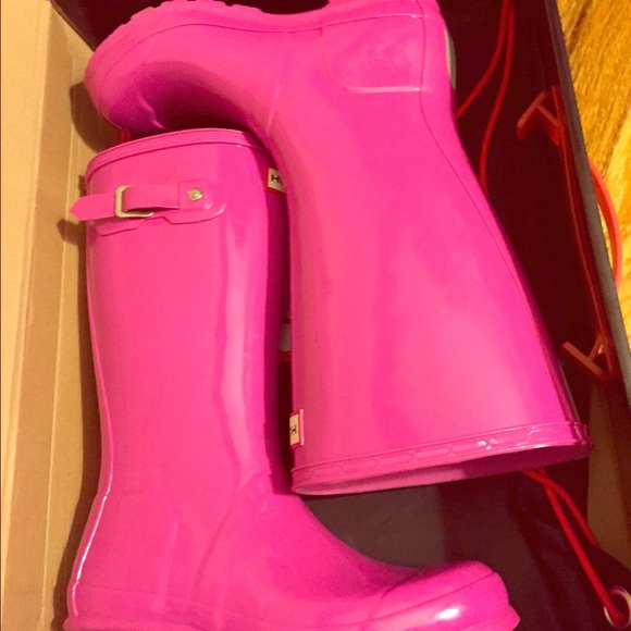 Hot Pink Kids Hunter Boots