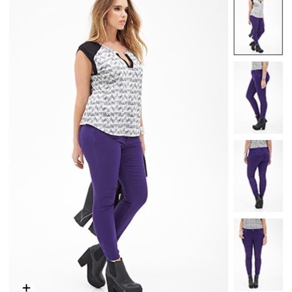 Eggplant Skinny Jeans (short)