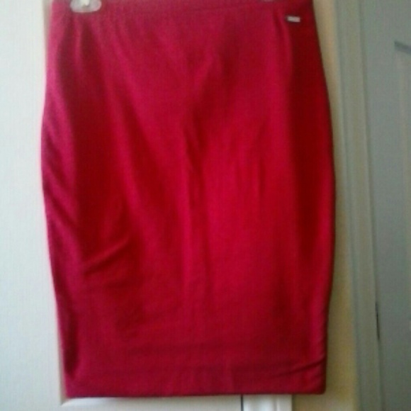 Guess Red Pencil Skirt
