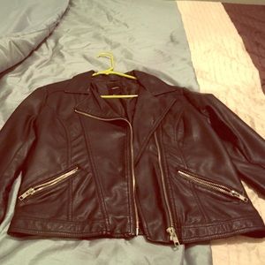 Black faux leather jacket