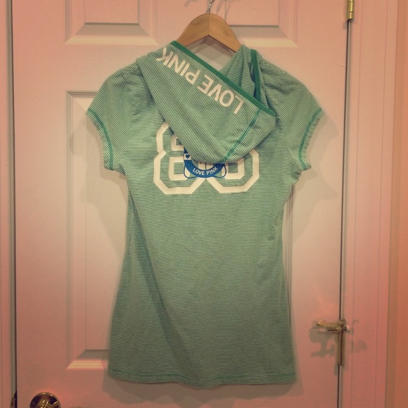 Victoria's Secret PINK Hoodie V-neck Tee Sz L