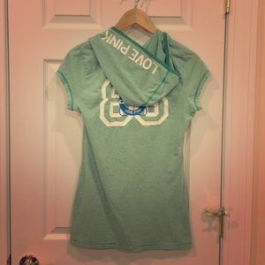 Victoria's Secret PINK Hoodie V-neck Tee Sz L