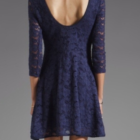 PERFECT FOR FALL W BOOTIES! Free People Navy dress - Picture 4 of 4