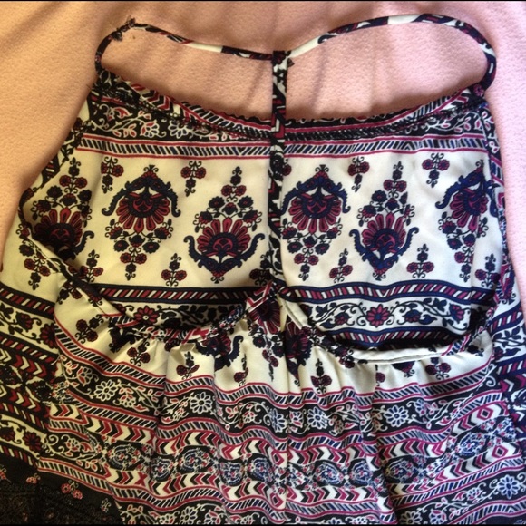 Flowery Printed Crop Top With Flowers dangling😇🌸 - Picture 3 of 4