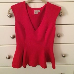 ASOS V Neck Peplum Top Size 2