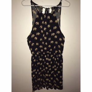 Black and Tan Elephant Dress