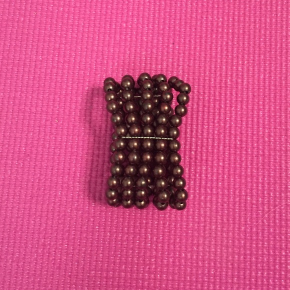 brown beeded bracelet set