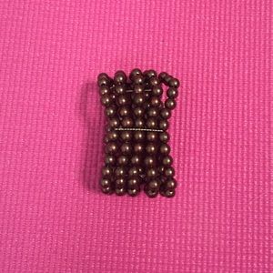 brown beeded bracelet set