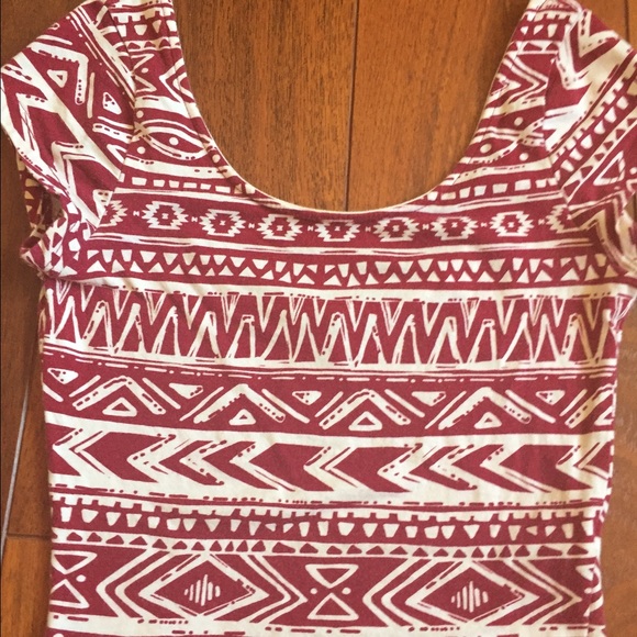 Tribal print crop top