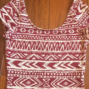 Tribal print crop top