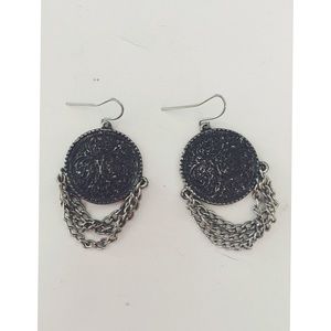 Chain medallion earrings