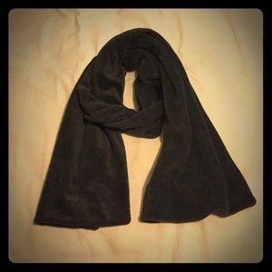 Dark grey fleece scarf