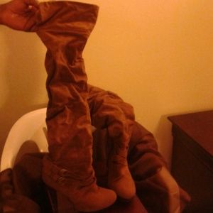 Knee high brown boots