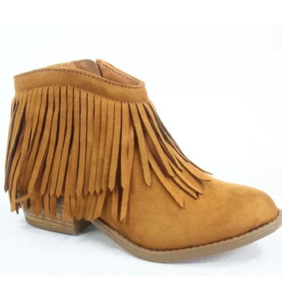 Fringe ankle boots